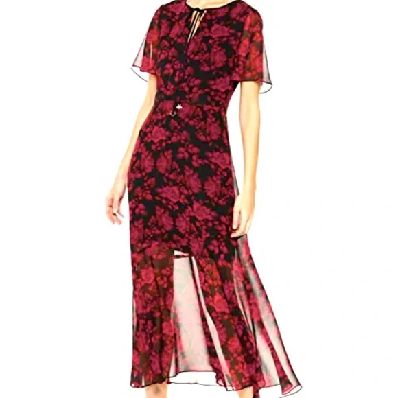 Sam Edelman Dresses Sam Edelman Red Rose Midi Dress Color